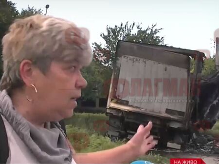Изгоря камион, русенци събудени от силен гръм