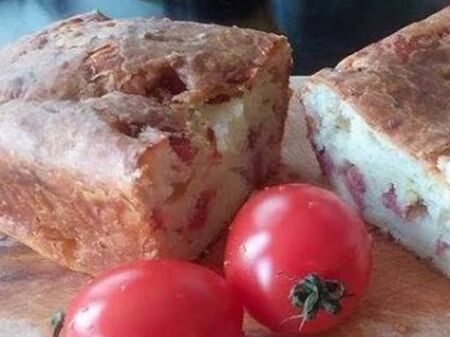 Рецепта за солен кейк с кашкавал и шунка