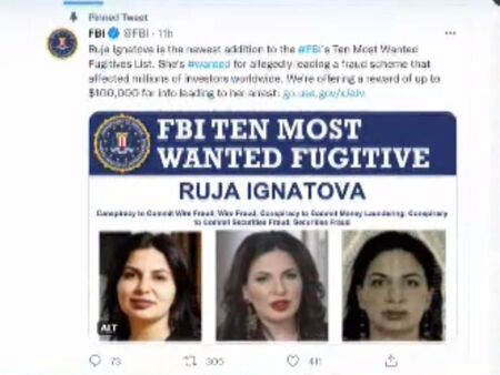 Ружа Игнатова е вече в топ 10 на издирваните от ФБР
