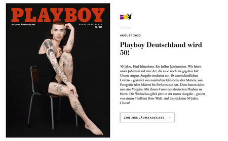 Хю Хефнър се върти в гроба: Мъж, мислещ се за жена, е на корица в юбилейното издание на Playboy