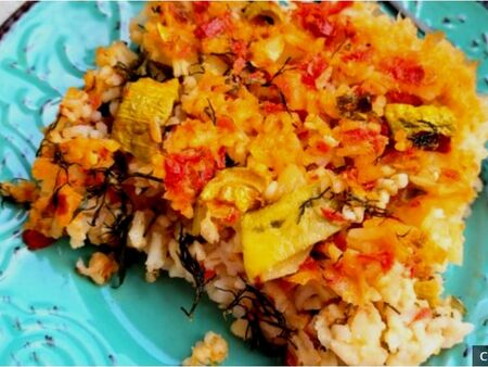 Рецепта за тиквички с ориз и булгур