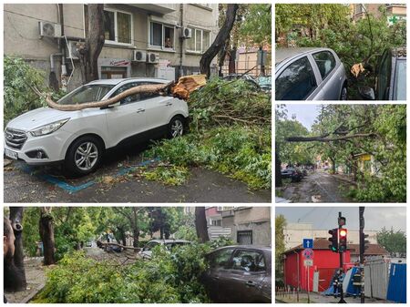 Бургас е блокиран след изненадващия ураган