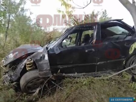 Гонка с полицията на магистрала „Тракия” завърши с катастрофа край Стара Загора
