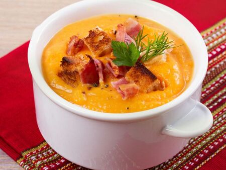 Рецепта за крем супа от тиква с прошуто и пармезан