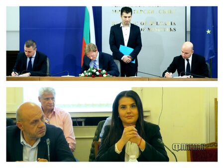 Народният представител Десислава Трифонова заедно с депутати от ПГ на