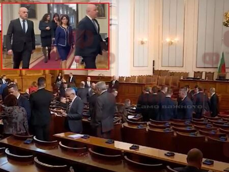 Парламентът гласува кабинета „Габровски”, посрещат депутатите с нов протест