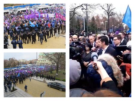 Стотици протестиращи се събраха над митинг зад парламента свързан със