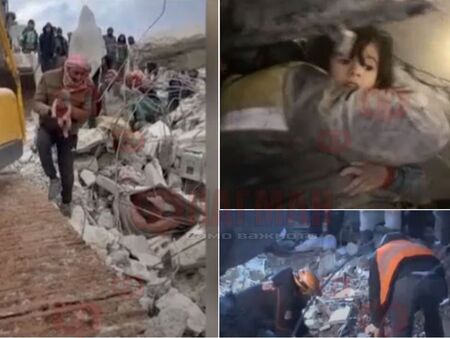 Трагедия в Алепо! Бебе оцеля по чудо след труса, но погребват близките му