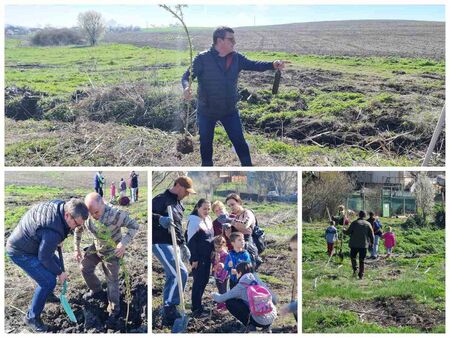 Над 150 дръвчета засадиха в каменското село Полски извор (СНИМКИ/ВИДЕО)