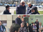 Водачът инж. Петър Кънев бе придружен от кандидатите Станимир Баев, Чанко Мирчев, Паруш Парушев и от общинския лидер на социалистите в Бургас Живко Господинов