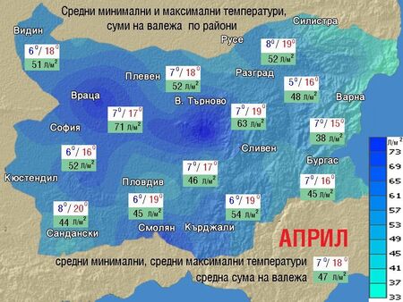 Месечна прогноза за времето: Хубаво и топло за Великден