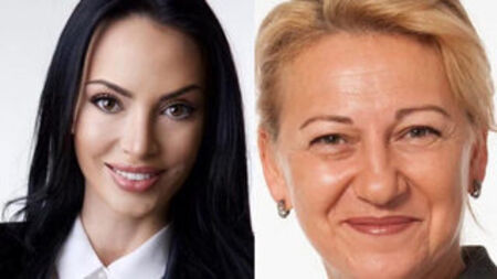 Славена Точева от ГЕРБ и Стела Николова от ДБ си