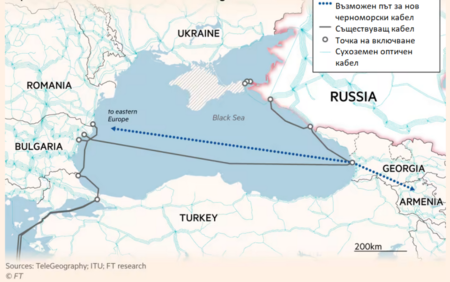 ЕС планира интернет кабел през Черно море, за да намали зависимостта си от Русия