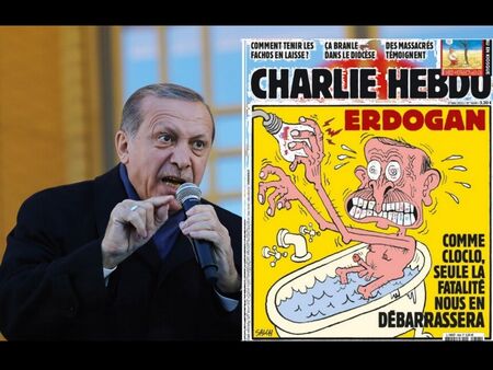 Турция осъди остро карикатура на „Шарли Ебдо” с Ердоган, нарече изданието "парцал"