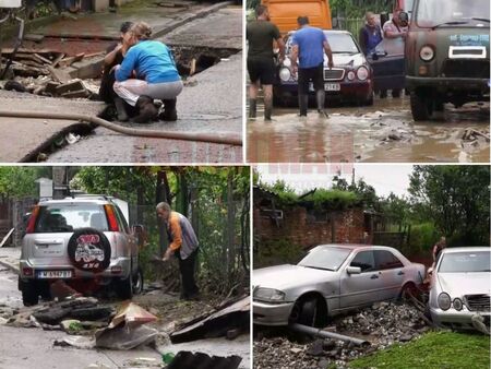 Ад в Берковица, водата понесе коли във Врачеш