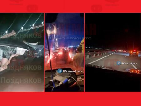 Взривове на Кримския мост, двама загинали след пропадане на съоръжението