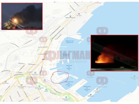 Мощни взривове в Одеса, складове за гориво и за пиротехника в пламъци
