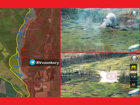 Танкове горят край Клещеевка, украинците атакуват с дронове и касетъчни боеприпаси