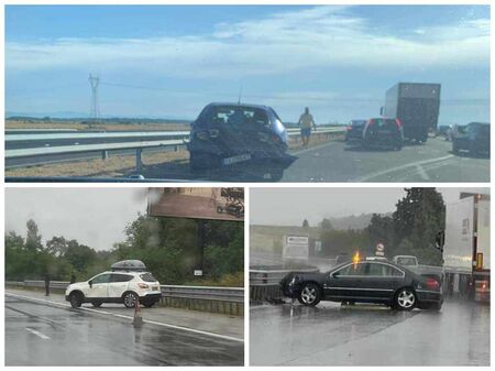 Две катастрофи блокират трафика по АМ "Тракия" към Бургас