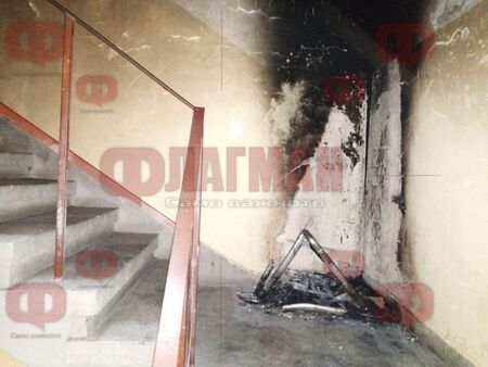 Вижте щетите от необяснимия пожар в кооперация в жк „Лазур“ (СНИМКИ)