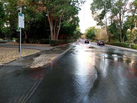 Цялата улица, водеща към капаните, е наводнена Улицата, водеща към