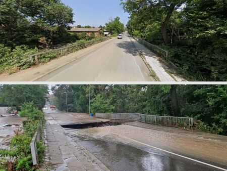 Извънредно! Рухна мост в Царево, Нестинарка е под вода (ВИДЕО)