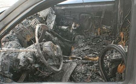 Ужасяваща находка! Откриха изгоряла кола с овъглено човешко тяло