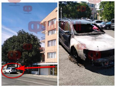 Първо във Флагман.бг: Целият кримиконтингент в Поморие се разпитва заради запалената кола на криминалиста