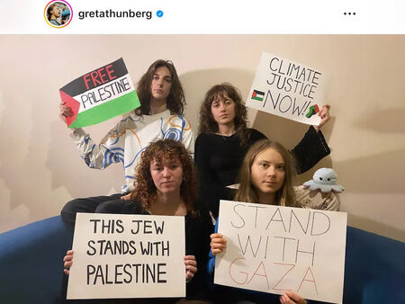 След климата Грета Тунберг се захвана и с Палестина