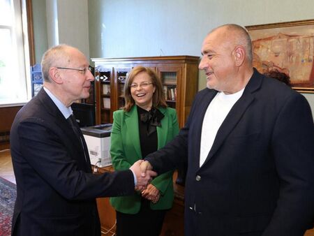 Лидерът на ГЕРБ Бойко Борисов е подкрепил червената кандидатка за