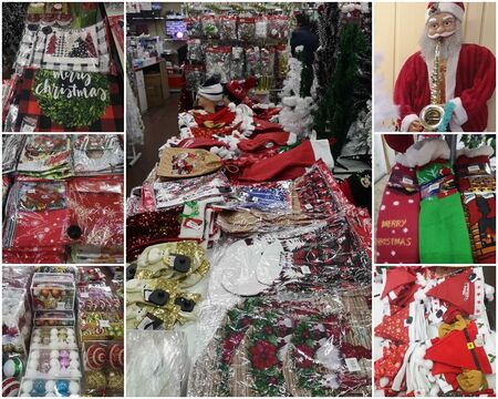 Разпродажба на коледни играчки и украса в китайския мол в Бургас (СНИМКИ)