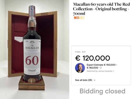 Става дума за 60 годишен Macallan от т нар червена колекция Докато