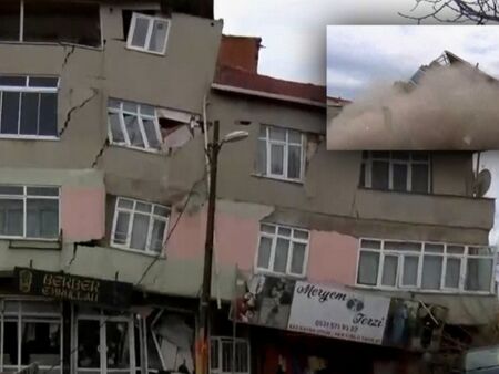 Ужасяващо видео: Две сгради се срутиха в Истанбул по време на строителството за нова метролиния