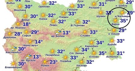 Сандански вече не е фактор, новият рекордьор в горещините е Варна