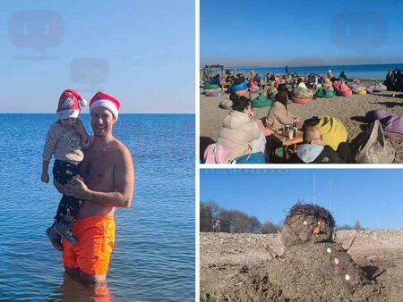 Снежен човек по бургаски и пролетни температури в първия ден от новата година