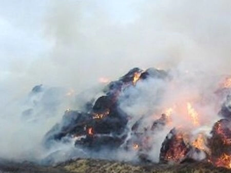 300 бали сено изгоряха в Руенско