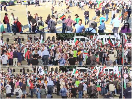 Протест в центъра на София против премахването на лева