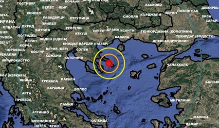 Нов трус близо до България, епицентърът му е на 150 км от град Петрич