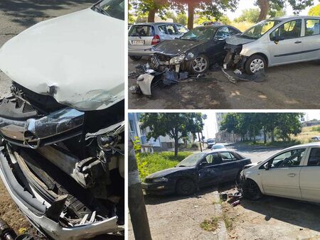Пиян помля 4 паркирани автомобила в жк „Меден рудник” (СНИМКИ)