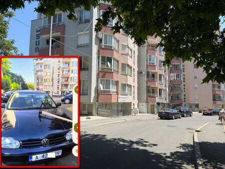 Забиха кирка в капака на Фолксваген Голф в  жк. "Меден рудник“