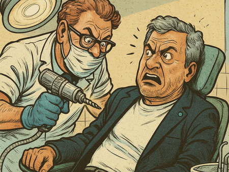 А после за капак пред сградата го чакаше черен джип