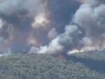 В гасенето са включени общо 14 самолета и 5 хеликоптера, които непрекъснато изливат тонове вода над огнищата