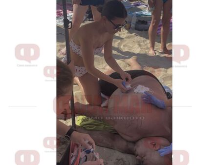 Турист се строполи на плажа в Крайморие, но медицинска сестра от Бургас му помогна