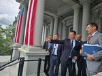 Бургазлията Жечо Станков с Дейвид Копли - специален съветник в администрацията на президента