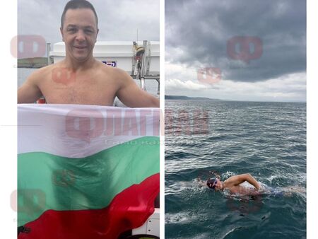 Буря и хипотермия не попречиха на Цанко Цанков да преплува канала между Северна Ирландия и Шотландия