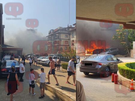 Извънредно! Верижно гърмят коли в началото на Св. Влас, огънят се разраства