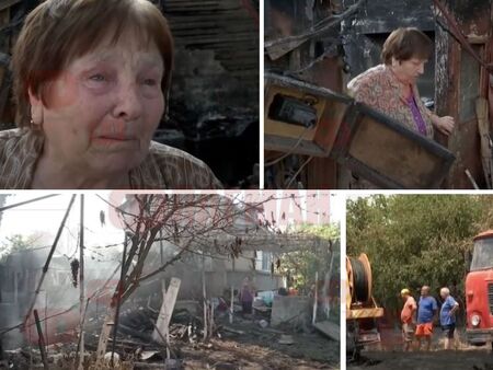 Доброволци спасиха семейство от огнен капан, но къщата им изгоря
