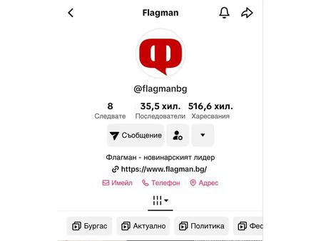 TikTok каналът на Флагман.бг влезе с рекорд в националния ТОП 3