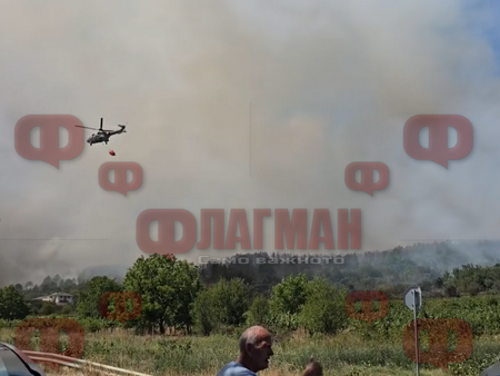 Ексклузивни кадри от огненото бедствие в Славянци (ВИДЕО)