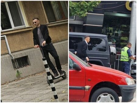 Бербатов смени G-класата с тротинетка